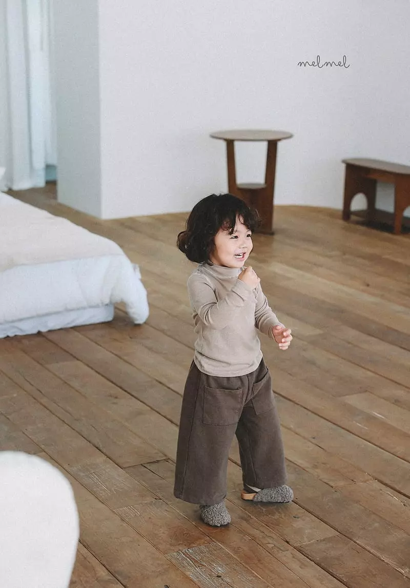 Melmel - Korean Baby Fashion - #babyclothing - Warm Half Turtleneck Tee - 6