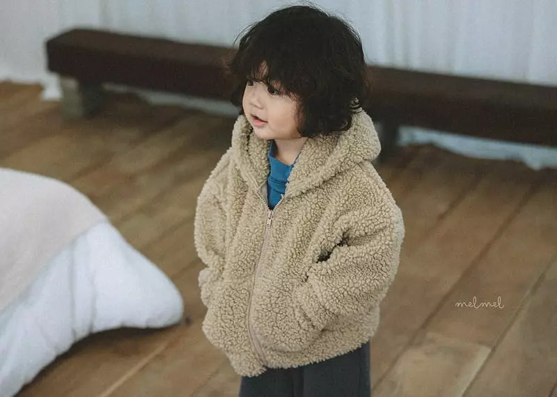 Melmel - Korean Baby Fashion - #babyfever - Sherpa Hoody Jacket - 2
