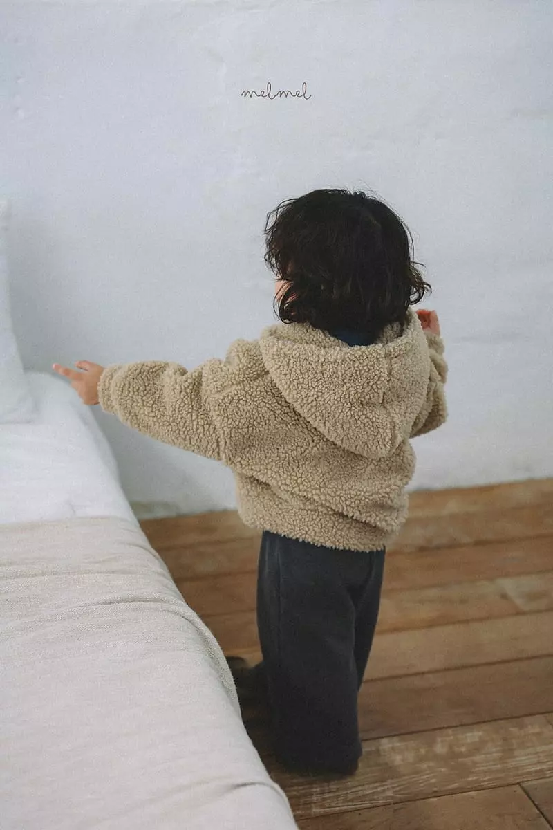 Melmel - Korean Baby Fashion - #babygirlfashion - Sherpa Hoody Jacket - 3