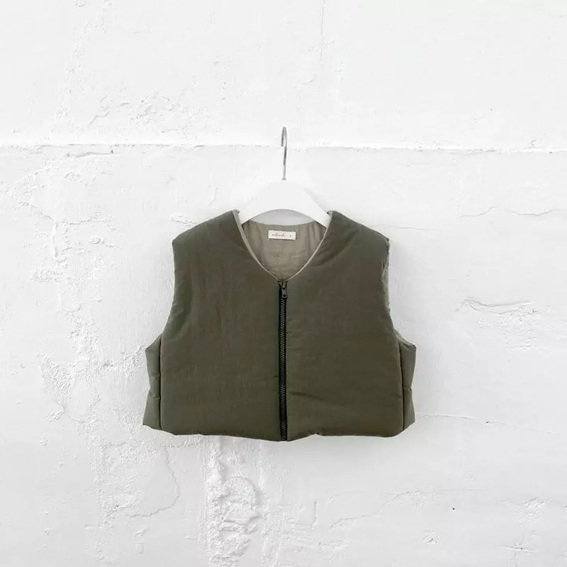 Melmel - Korean Baby Fashion - #babyoninstagram - Short Padding Vest - 3
