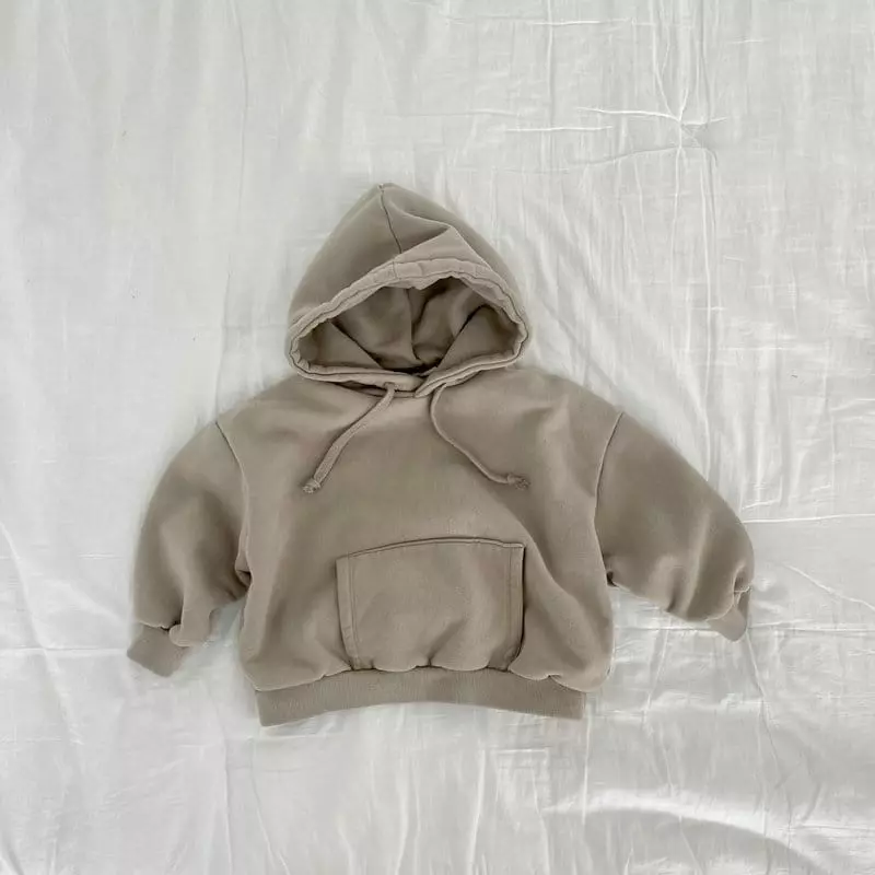 Melmel - Korean Baby Fashion - #babyootd - Fleece Hoody Set - 3