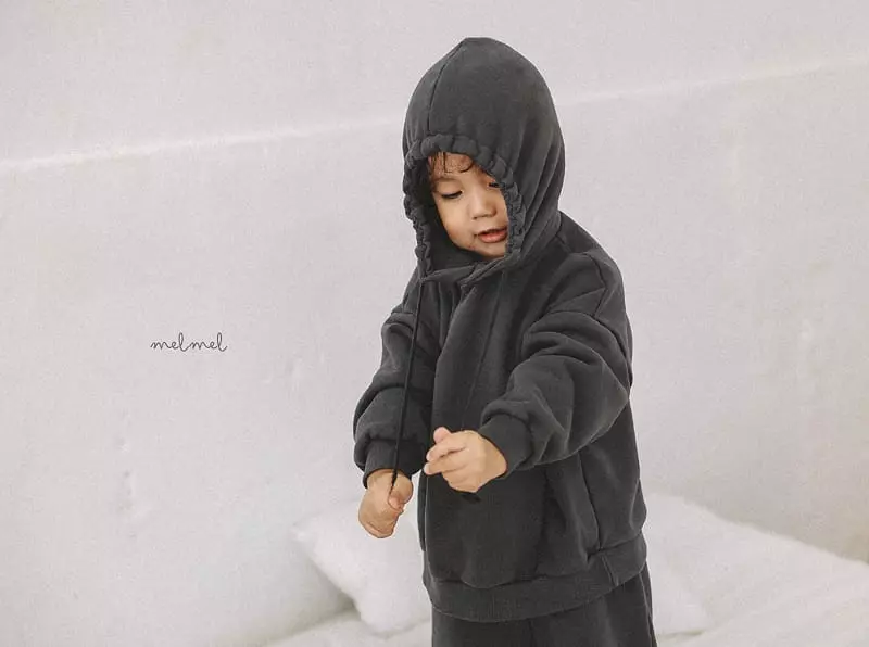 Melmel - Korean Baby Fashion - #babyoutfit - Fleece Hoody Set - 10