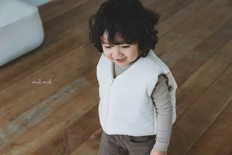 Melmel - Korean Baby Fashion - #babyoutfit - Short Padding Vest - 5