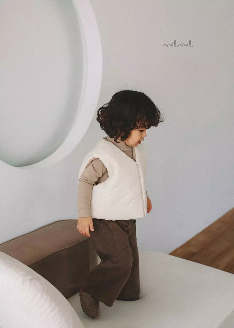 Melmel - Korean Baby Fashion - #babyoutfit - Short Padding Vest - 6
