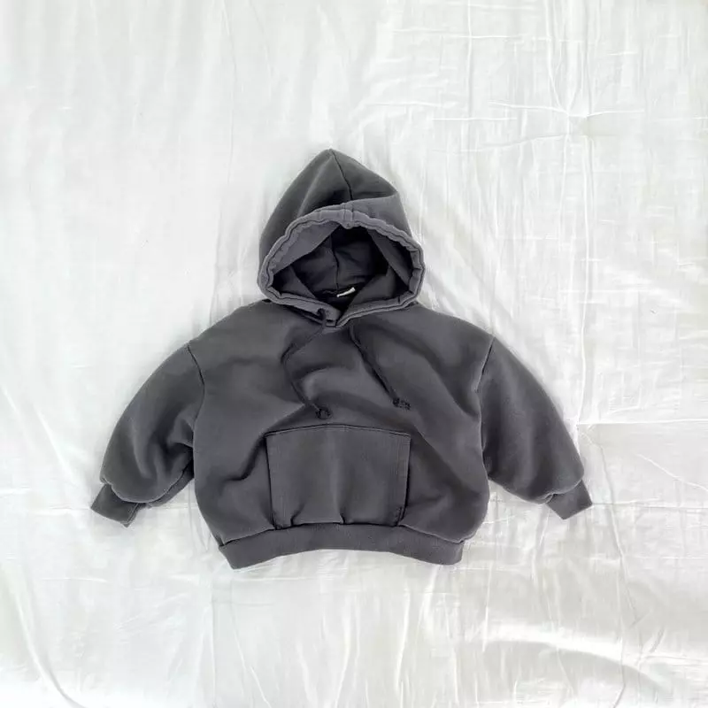 Melmel - Korean Baby Fashion - #babyootd - Fleece Hoody Set - 4