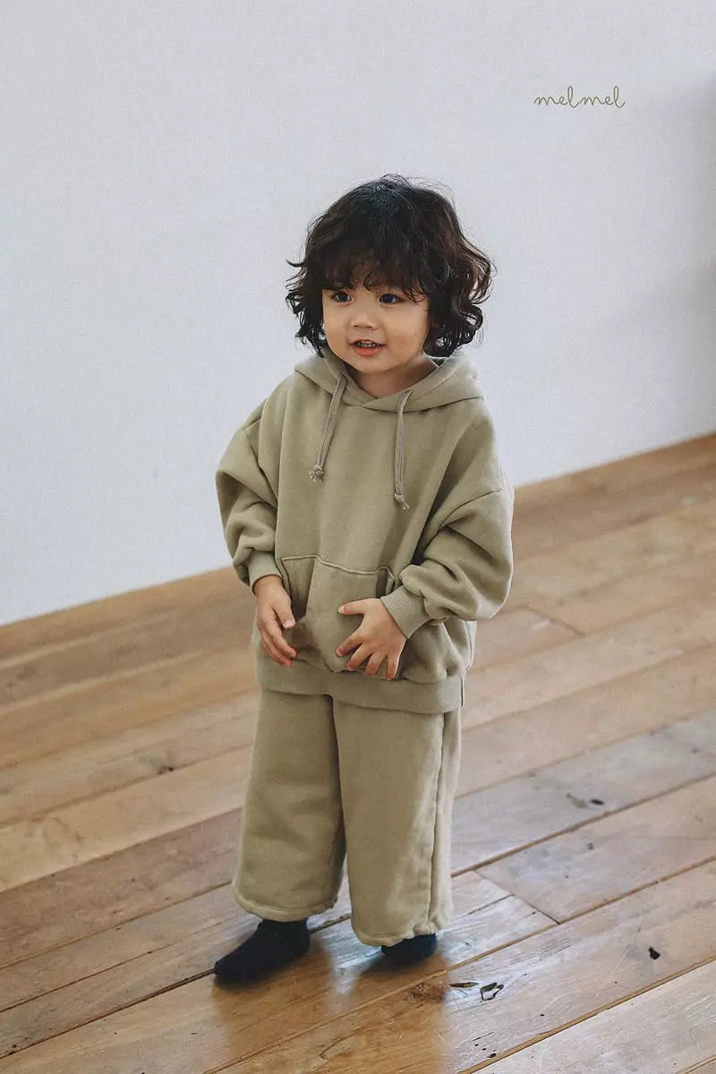 Melmel - Korean Baby Fashion - #babywear - Fleece Hoody Set - 12