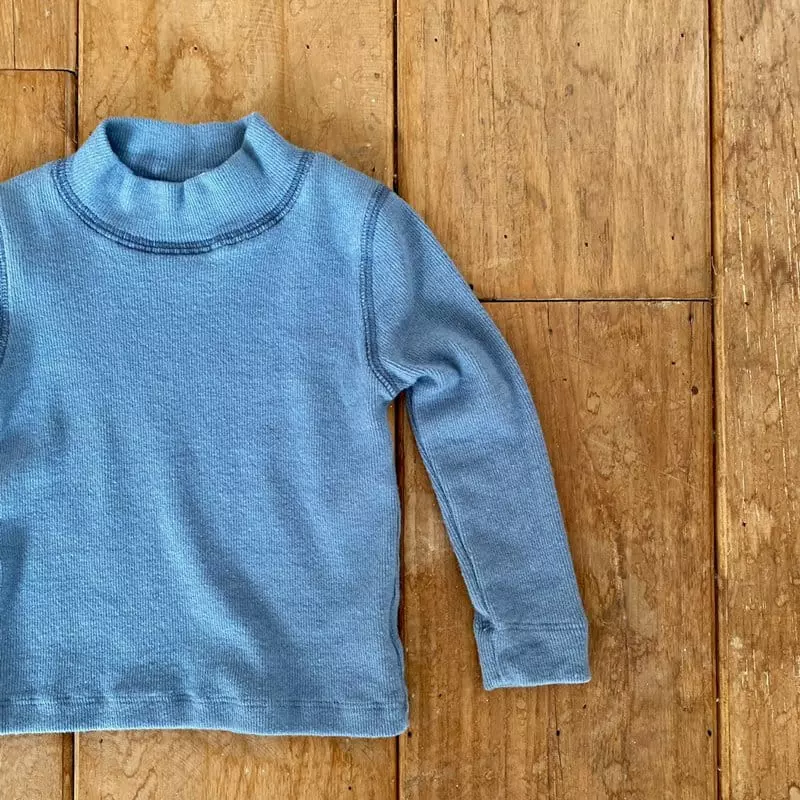 Melmel - Korean Baby Fashion - #onlinebabyboutique - Warm Half Turtleneck Tee