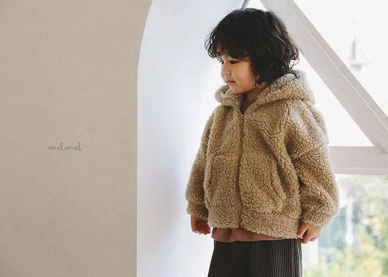 Melmel - Korean Baby Fashion - #onlinebabyboutique - Sherpa Hoody Jacket - 10
