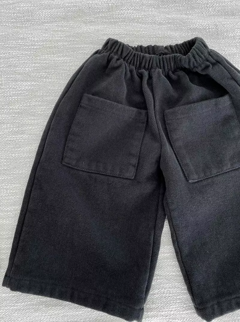 Melmel - Korean Baby Fashion - #onlinebabyshop - Pocket Fleece Pants - 3