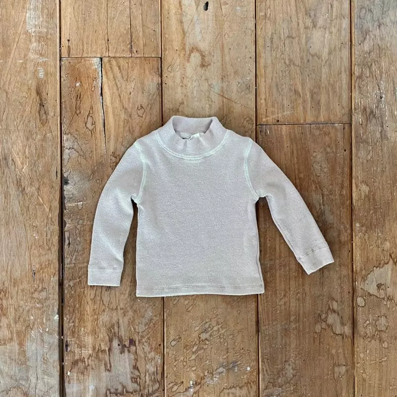 Melmel - Korean Baby Fashion - #onlinebabyshop - Warm Half Turtleneck Tee - 2
