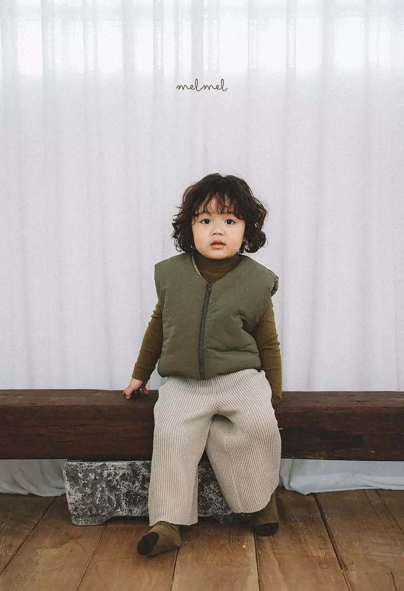 Melmel - Korean Baby Fashion - #onlinebabyshop - Short Padding Vest - 9