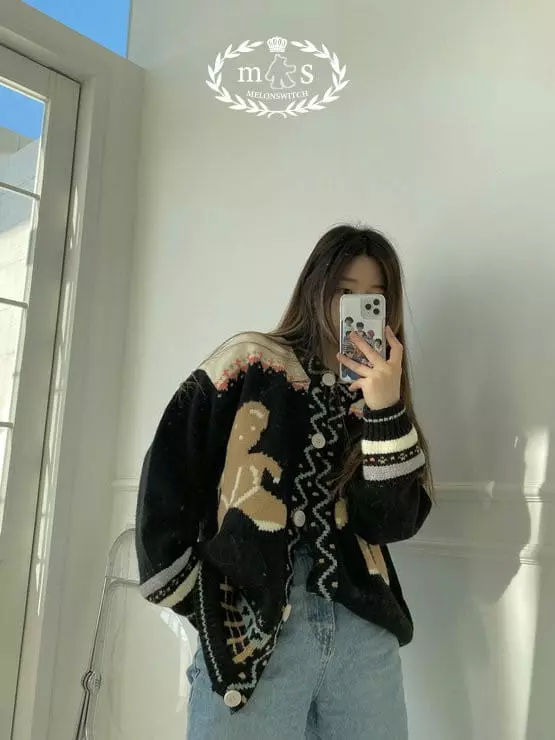 Melon Switch - Korean Children Fashion - #Kfashion4kids - Bear Vintage Cardigan - 6