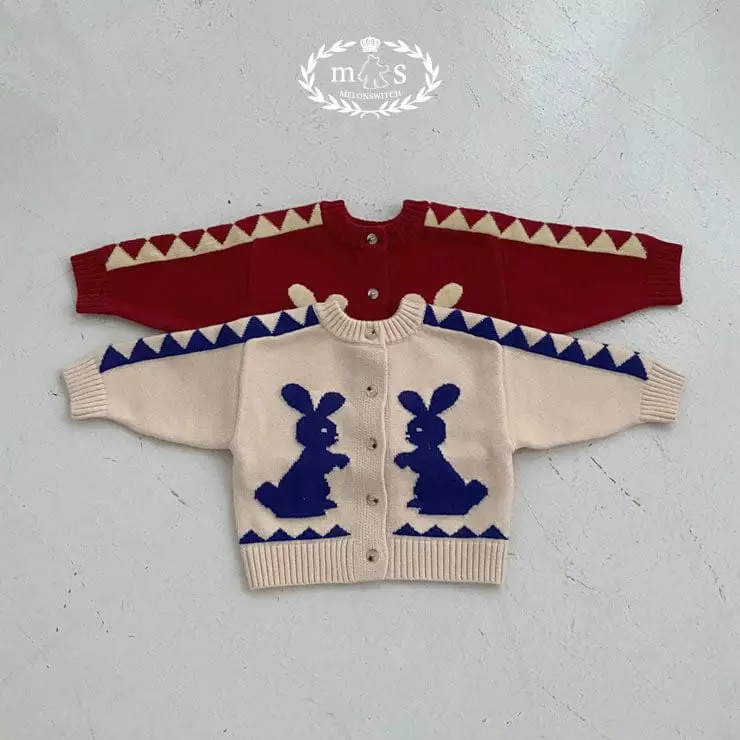 Melon Switch - Korean Children Fashion - #childofig - Chiristmas Rabbit Cardigan