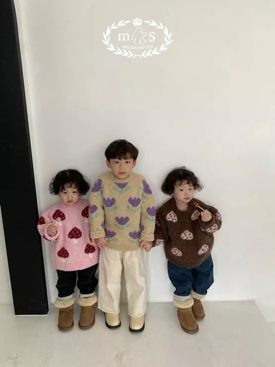 Melon Switch - Korean Children Fashion - #childofig - Tulip Mushrom Knit Tee - 11
