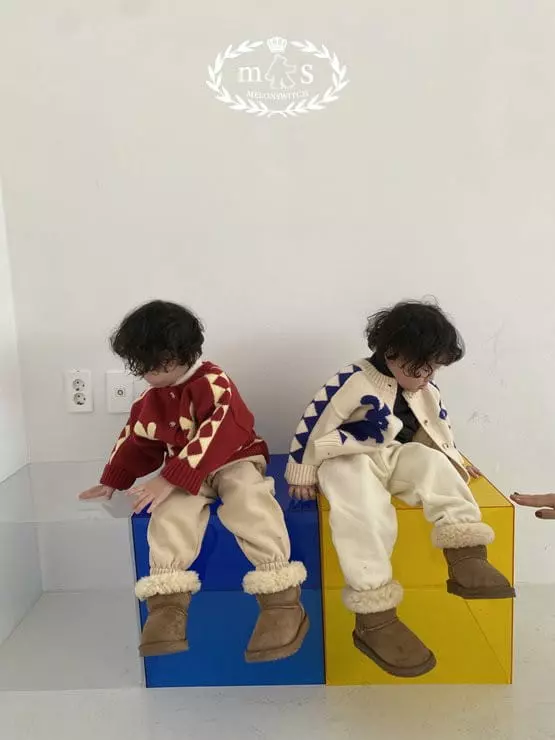 Melon Switch - Korean Children Fashion - #childrensboutique - Chiristmas Rabbit Cardigan - 2