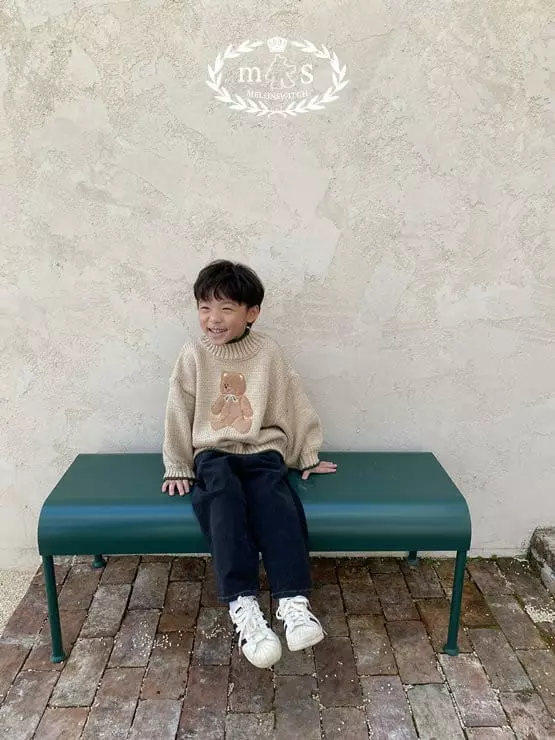 Melon Switch - Korean Children Fashion - #childrensboutique - Bear Turtleneck Knit Tee - 11
