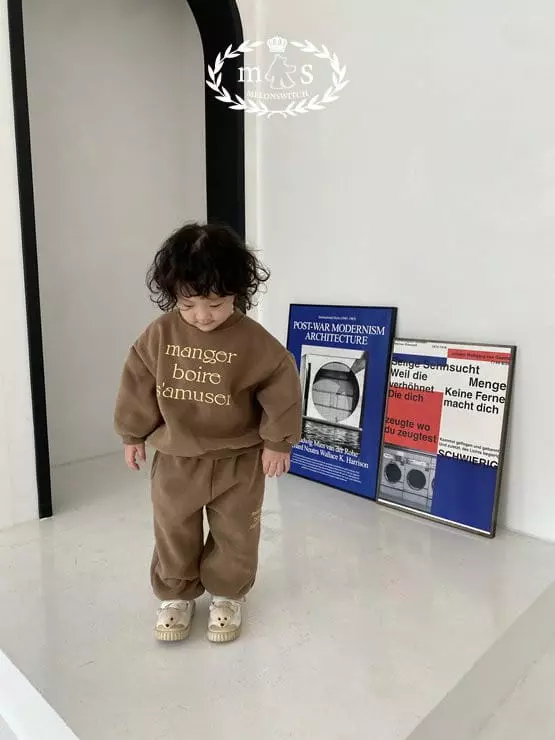 Melon Switch - Korean Children Fashion - #childrensboutique - Mood Fleece Set - 3