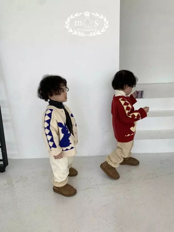 Melon Switch - Korean Children Fashion - #designkidswear - Chiristmas Rabbit Cardigan - 3