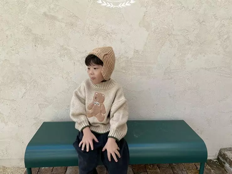 Melon Switch - Korean Children Fashion - #designkidswear - Bear Turtleneck Knit Tee - 12