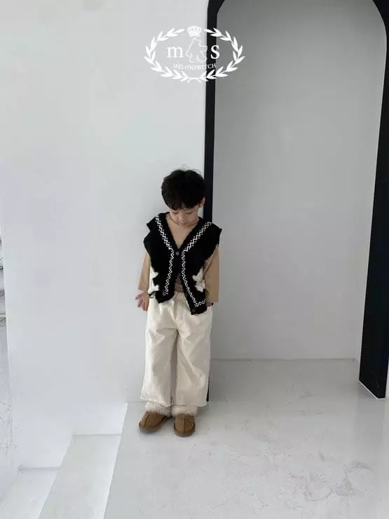 Melon Switch - Korean Children Fashion - #designkidswear - Lolo Fleece Cream Jeans - 7