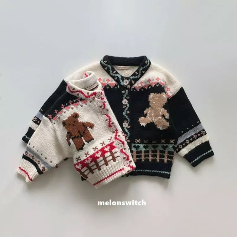 Melon Switch - Korean Children Fashion - #discoveringself - Bear Vintage Cardigan