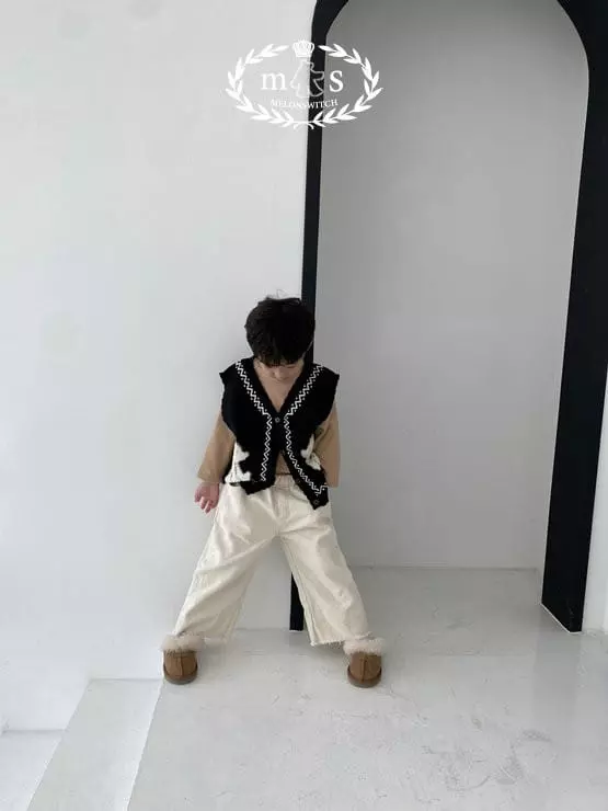 Melon Switch - Korean Children Fashion - #discoveringself - Lolo Fleece Cream Jeans - 8