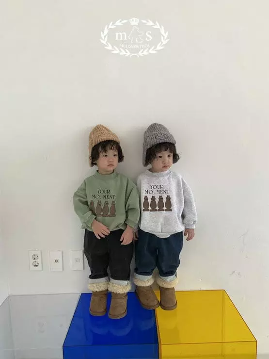 Melon Switch - Korean Children Fashion - #discoveringself - Mocha Fleece Jeans - 2