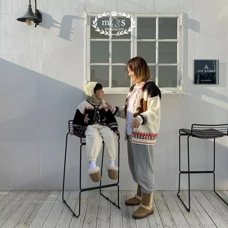 Melon Switch - Korean Children Fashion - #fashionkids - Bear Vintage Cardigan - 2