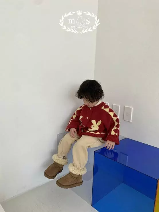 Melon Switch - Korean Children Fashion - #kidzfashiontrend - Chiristmas Rabbit Cardigan - 8
