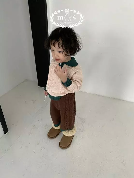Melon Switch - Korean Children Fashion - #kidzfashiontrend - Caremel Knit Top Bottom Set - 7