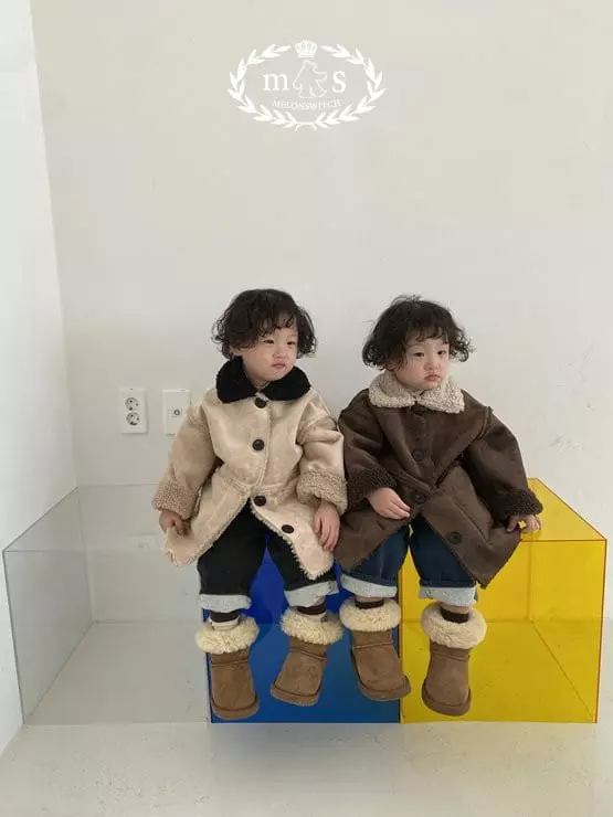 Melon Switch - Korean Children Fashion - #kidzfashiontrend - Mocha Fleece Jeans - 6
