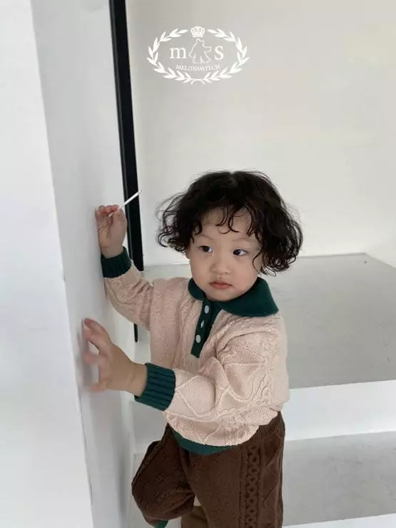 Melon Switch - Korean Children Fashion - #littlefashionista - Caremel Knit Top Bottom Set - 9