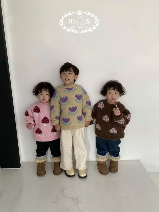 Melon Switch - Korean Children Fashion - #Kfashion4kids - Tulip Mushrom Knit Tee - 4