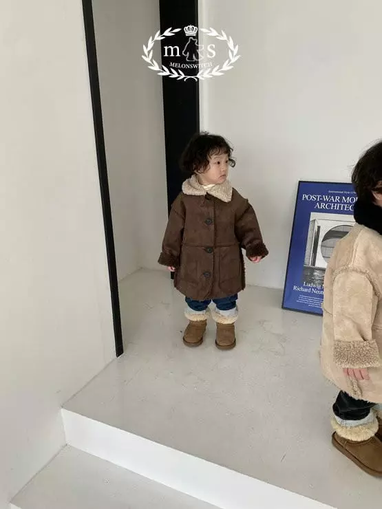 Melon Switch - Korean Children Fashion - #littlefashionista - Mocha Fleece Jeans - 8