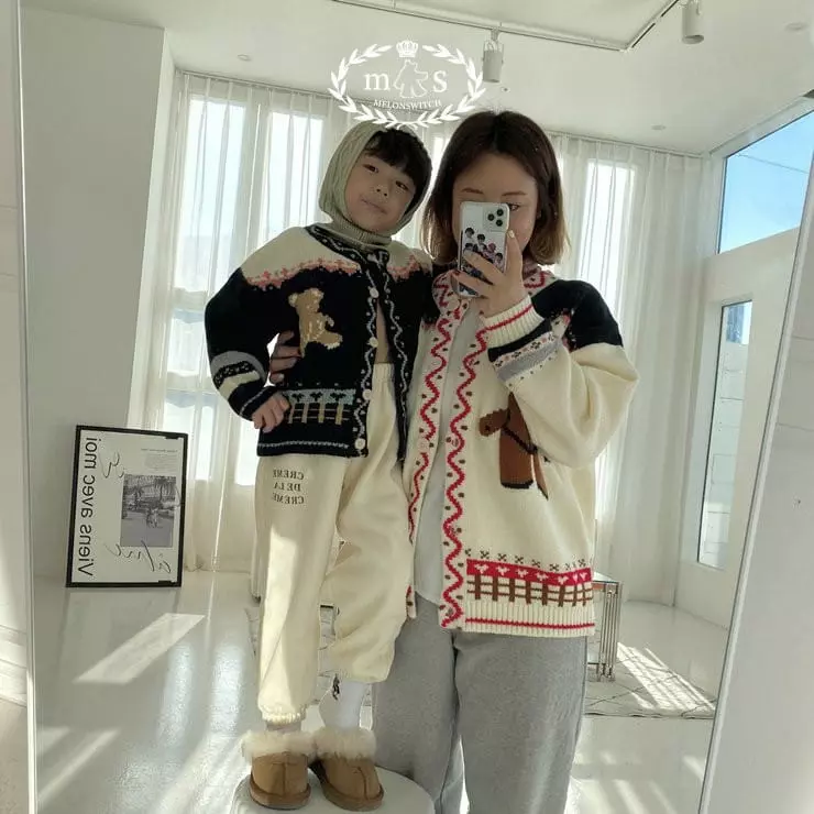 Melon Switch - Korean Children Fashion - #magicofchildhood - Bear Vintage Cardigan - 8