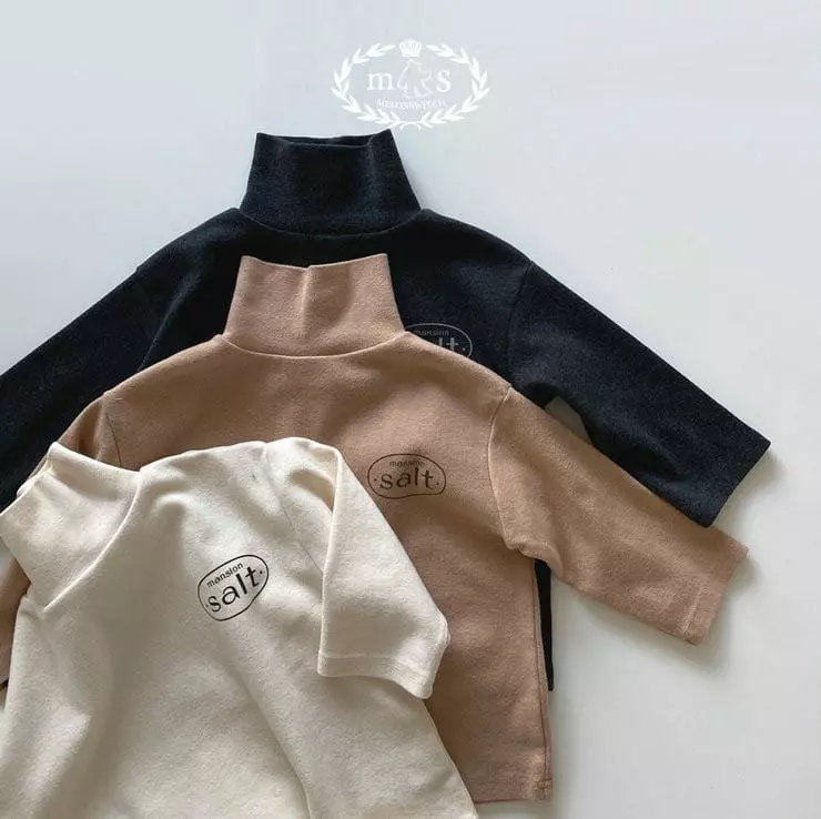 Melon Switch - Korean Children Fashion - #magicofchildhood - Salt Turtleneck Tee - 2