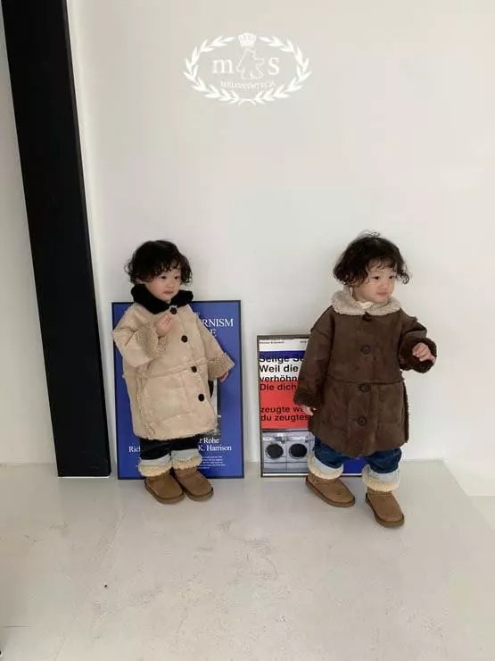 Melon Switch - Korean Children Fashion - #magicofchildhood - Mocha Fleece Jeans - 9