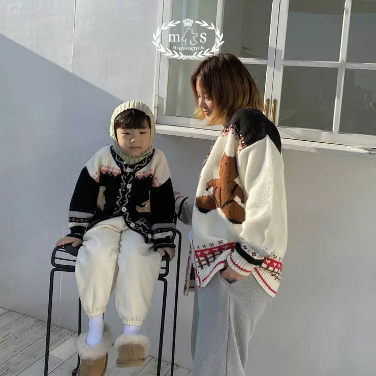 Melon Switch - Korean Children Fashion - #minifashionista - Bear Vintage Cardigan - 9