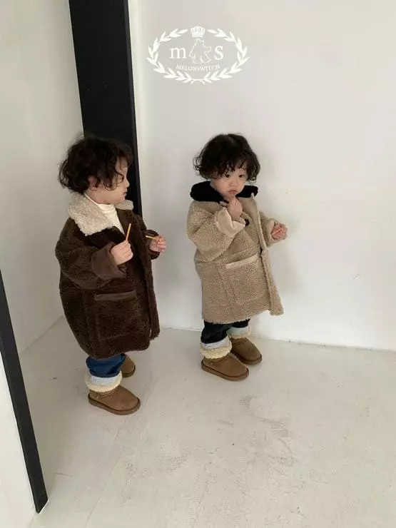 Melon Switch - Korean Children Fashion - #minifashionista - Mocha Fleece Jeans - 10