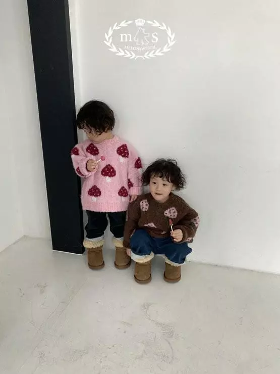 Melon Switch - Korean Children Fashion - #prettylittlegirls - Tulip Mushrom Knit Tee - 7