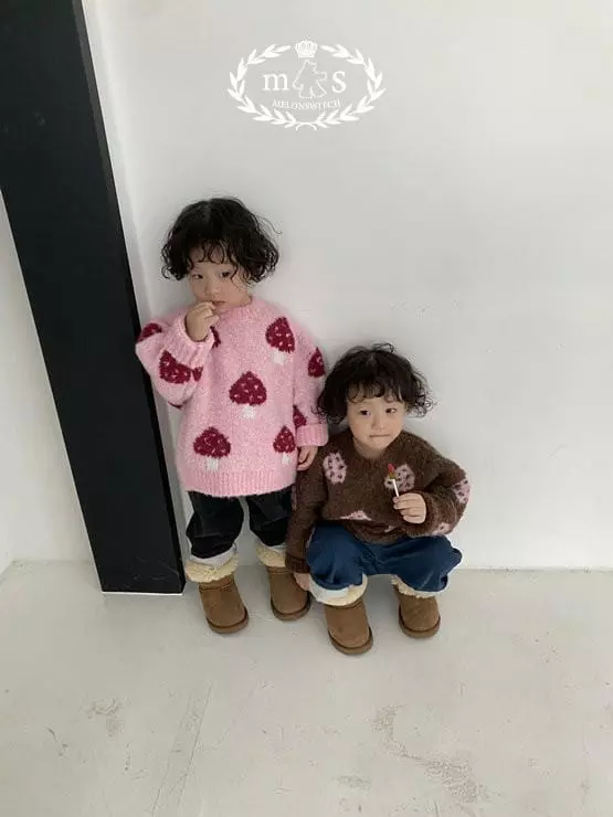 Melon Switch - Korean Children Fashion - #todddlerfashion - Tulip Mushrom Knit Tee - 8