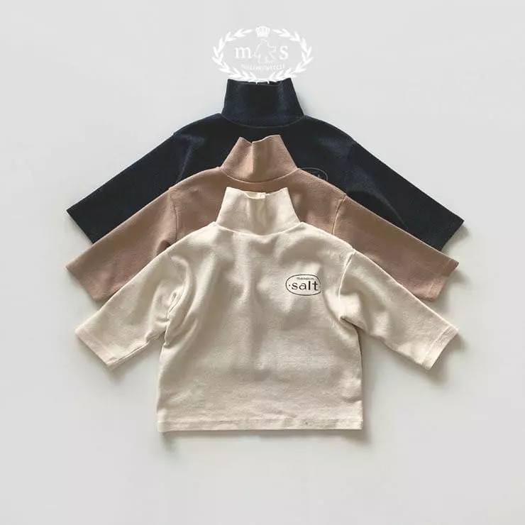 Melon Switch - Korean Children Fashion - #todddlerfashion - Salt Turtleneck Tee - 5