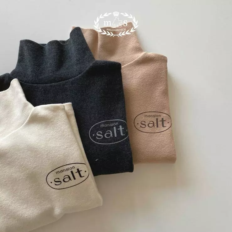 Melon Switch - Korean Children Fashion - #toddlerclothing - Salt Turtleneck Tee - 6