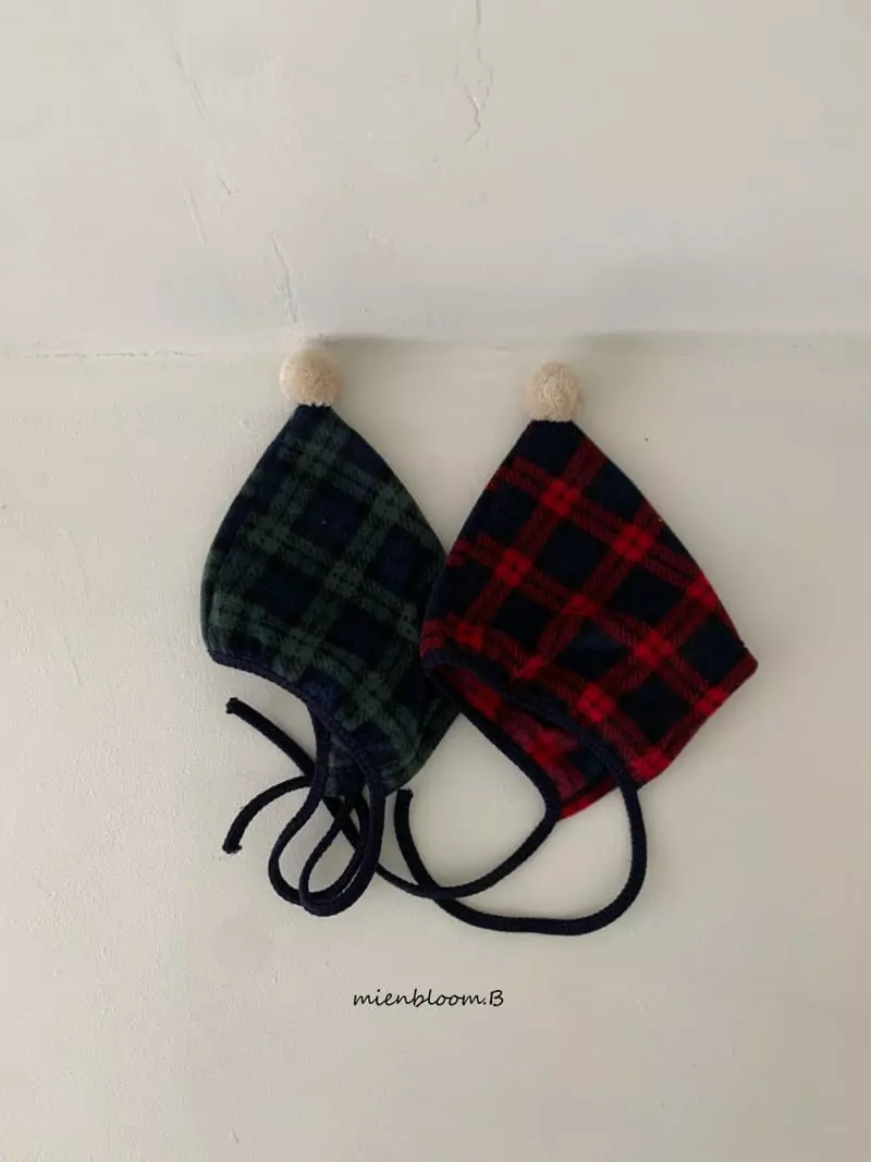 Mienbloom B - Korean Baby Fashion - #babyboutiqueclothing - Bebe Check Bonnet - 8