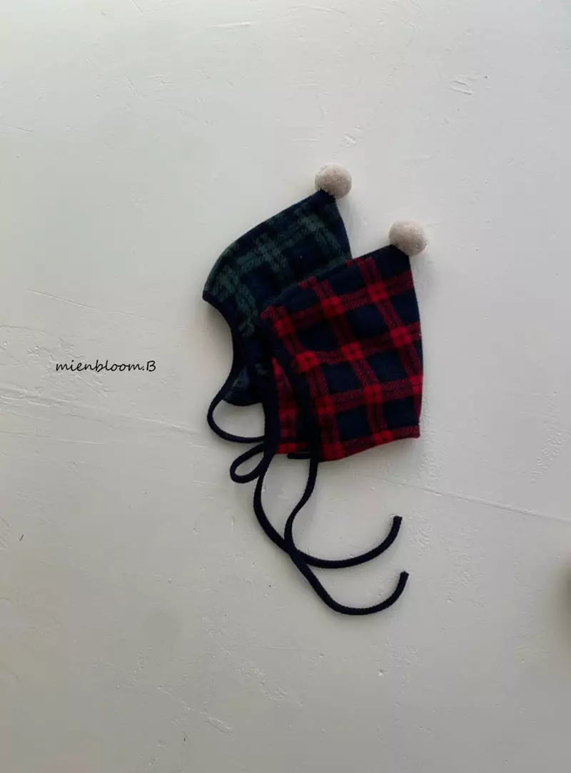 Mienbloom B - Korean Baby Fashion - #babyoutfit - Bebe Check Bonnet