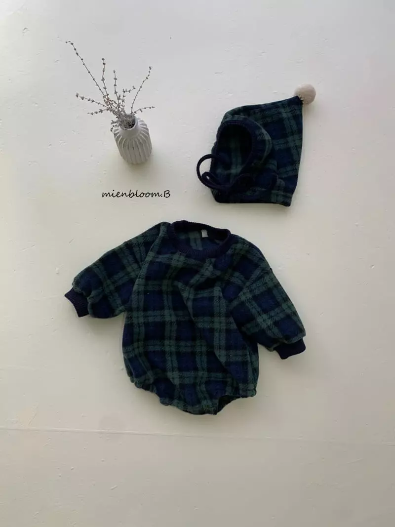 Mienbloom B - Korean Baby Fashion - #babywear - Bebe Tatan Check Bodysuit - 5