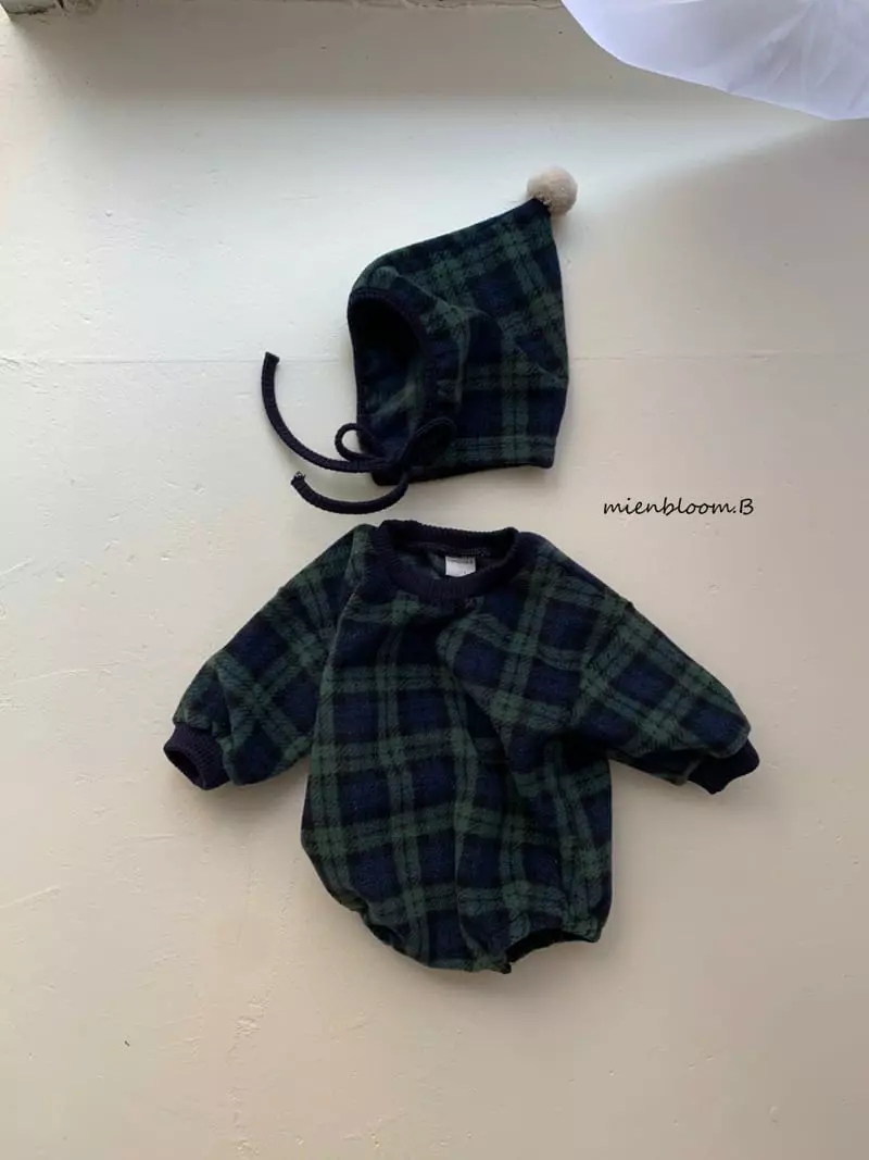 Mienbloom B - Korean Baby Fashion - #onlinebabyboutique - Bebe Tatan Check Bodysuit - 6