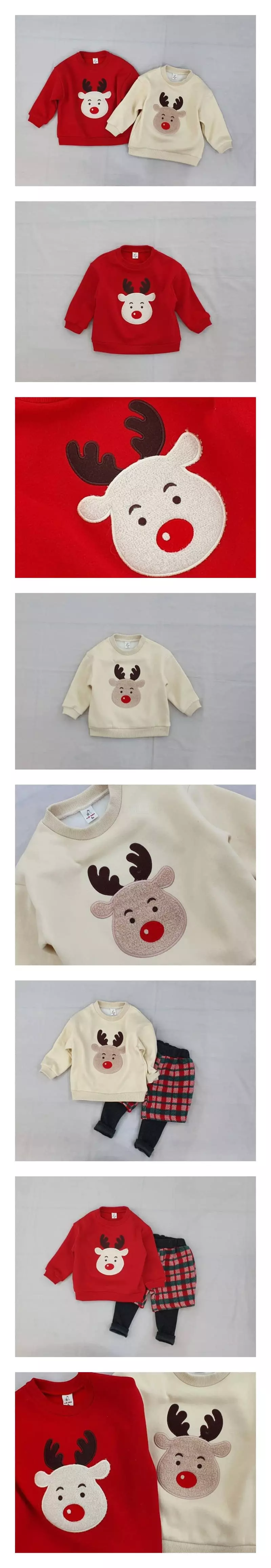 Milk Bebe - Korean Children Fashion - #childofig - Fleece Rudolf Tee