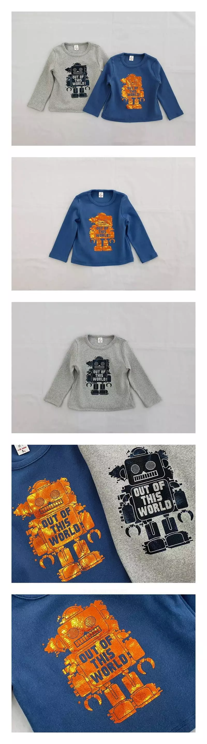 Milk Bebe - Korean Children Fashion - #childrensboutique - Hoil Robbot Tee - 2