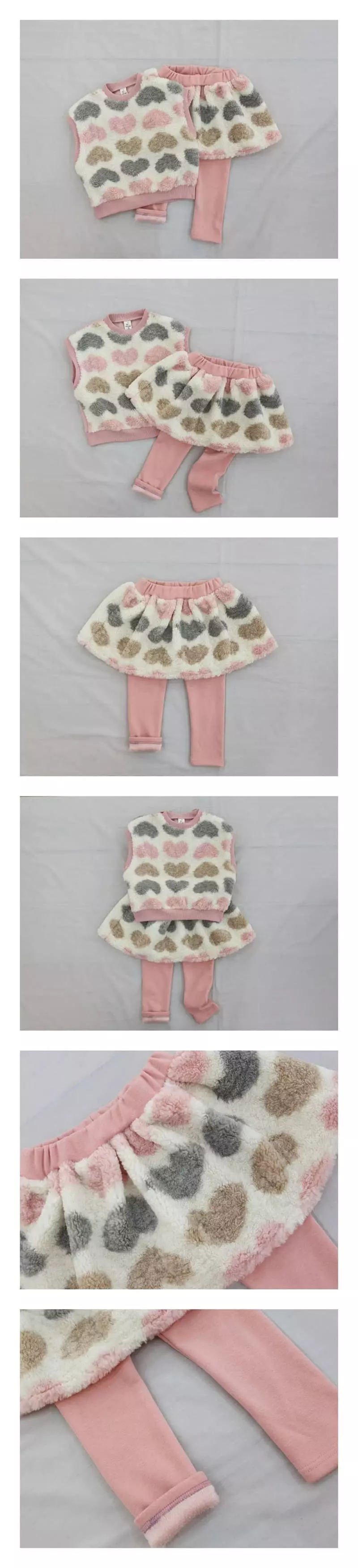 Milk Bebe - Korean Children Fashion - #childrensboutique - Heart Skirt Leggings
